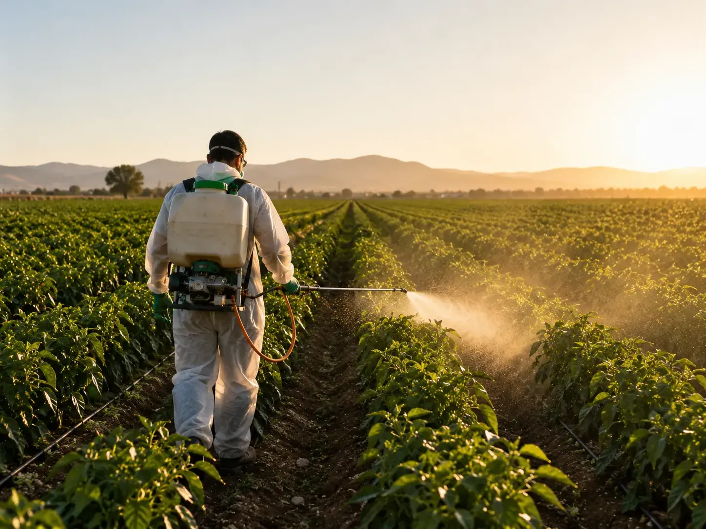 Aplicación foliar de Agro ECA Protect mediante pulverización en un cultivo