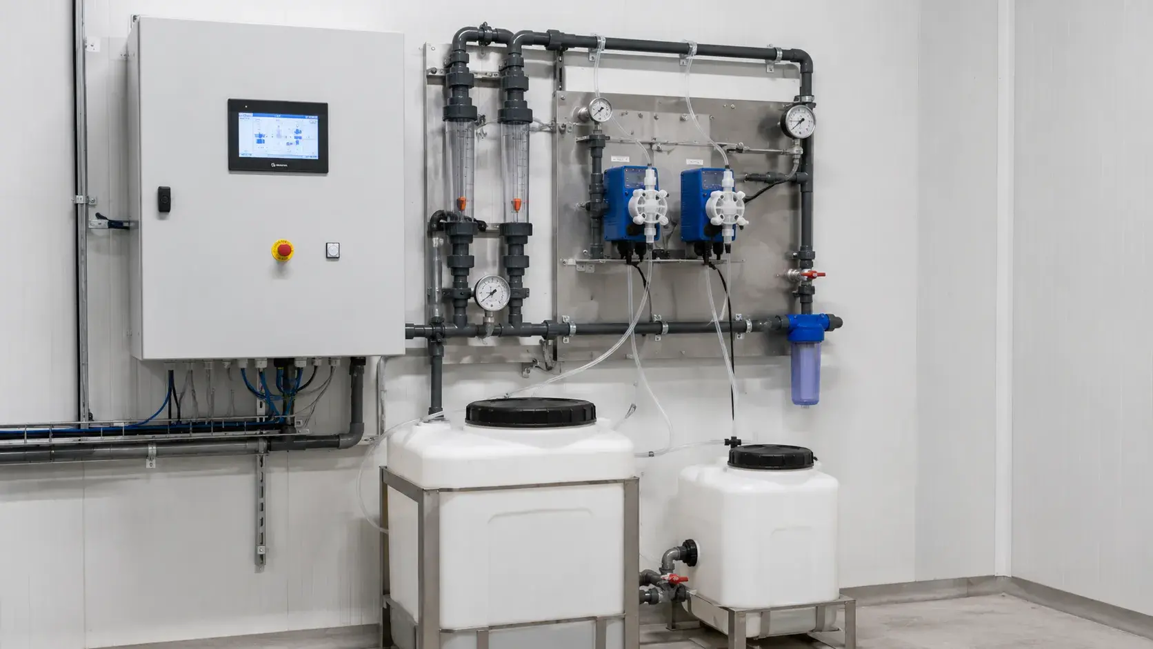 Equipo de generación in situ de ácido hipocloroso en una instalación profesional