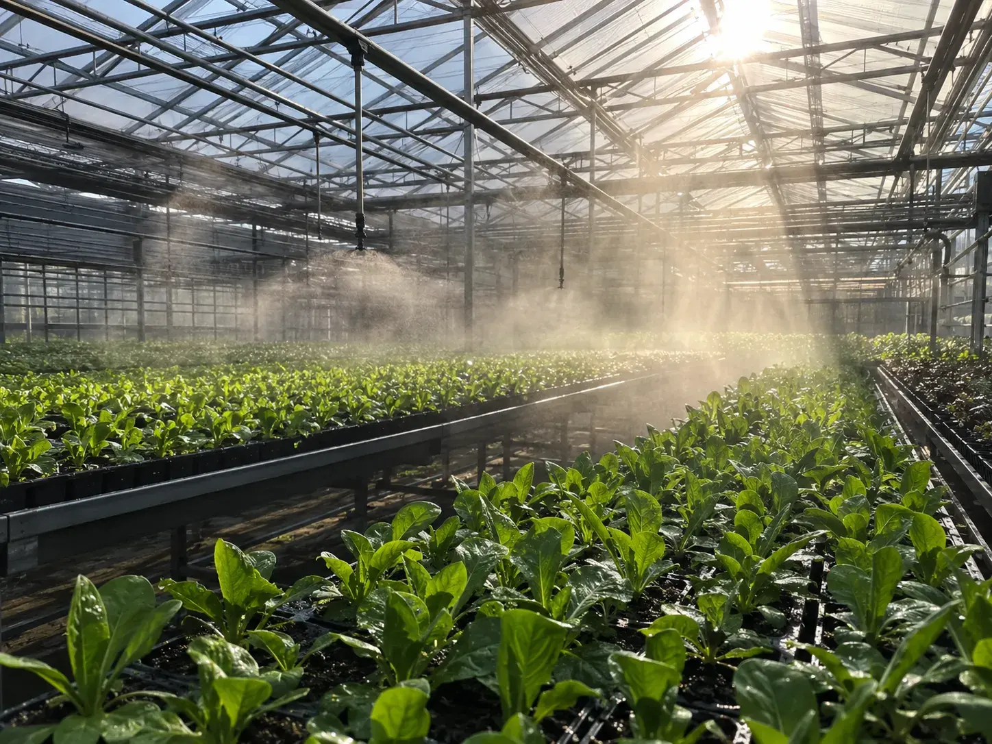 Equipo de nebulización aplicando Agro ECA Protect en un cultivo